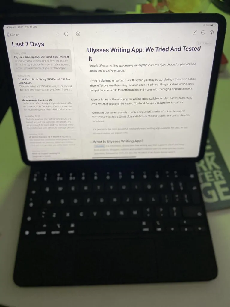 Ulysses iOS review