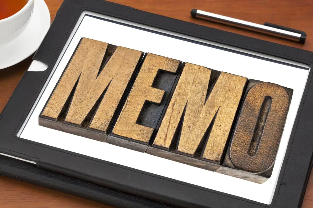 Business Writing Examples:  Memo