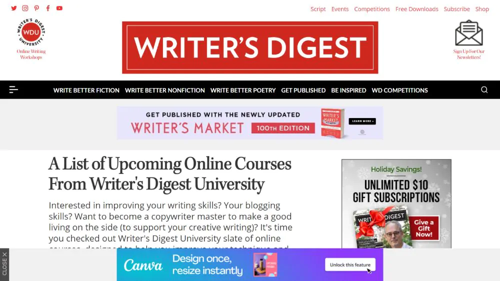 Writer's Digest University